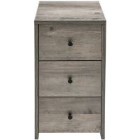 Alpen Home Gaye 3 Drawer Filing Cabinet Ivory Gray 53cm H X 30cm W X 38cm D