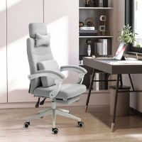 Inbox Zero Desk Chair White/Grey 70cm W X 70cm D