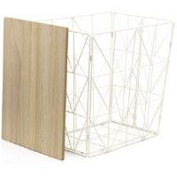 Borough Wharf Bruh Side Table with Storage Natural 40cm H X 40cm W X 30cm D