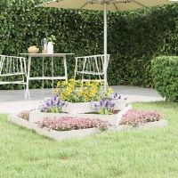 Dakota Fields Planter Black 83X83x27 Cm Solid Wood Pine white 27.0 H cm