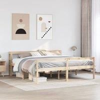 Berkfield Home Senior Bed with Headboard without Mattress 180x200 cm Super King in Brown