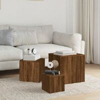 Alpen Home Liyuan Side Tables 3 Pcs Chipboard brown 18.0 H x 18.0 W x 0.0 D cm