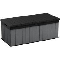 Dakota Fields Anirudha Garden Storage Box Darwin 380L Gray Black 54.5cm H X 142.5cm W X 65.5cm D