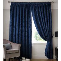 Three Posts Bettrys Pencil Pleat Room Darkening Curtains  - green/blue/navy - Size: 228 W x 228 D cm