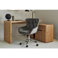 Mercer41 Stephenie Desk Chair Grey 83cm H X 57cm W X 62cm D