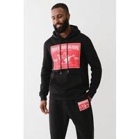 True Religion Mens Hoodie Hoody Hooded Top Ladder Applique Buddha Over The Head