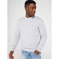 True Religion Mens Logo Patch Crew Sweatshirt Grey XL