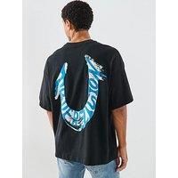 True Religion Men/'s Short Sleeve Painted HS Oversized Tee – Graphic T-Shirt – Casual Fit, Jet Black, Medium