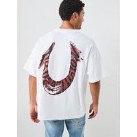 True Religion Paint Back Graphic Oversized T-Shirt - White