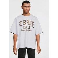 True Religion Camo Print Oversized T-Shirt - Grey
