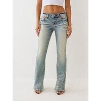 True Religion Joey Low Rise Flared Jeans - Light Wash