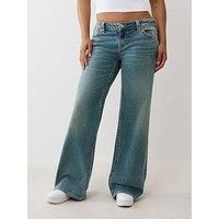 True Religion Bobbi Low Rise Baggy Jeans - Dark Wash