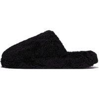 Iqushion D-luxe Padded Teddy Slipper Mules All Black