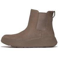 Fitflop Women/'s F-Mode Suede Flatform Chelsea Boots, Minky Grey, 3 UK