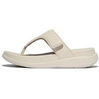 Fitflop Women/'s F-Mode GO Adjustable Flatform Toe-Post Sandals, Beige, 7 UK