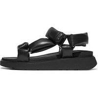 GEN-FF LEATHER Womens Fisherman Sandals All Black