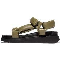 Fitflop Gen-Ff Soft-Leather Back-Strap Sandals - Camo-Green