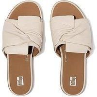 Fitflop Gracie Soft-Twist Leather Slides - Paris Beige