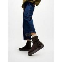 Fitflop Women/'s iQ-COMFF Tassel Suede Short Boots Ankle, Chocolate Brown, 3 UK