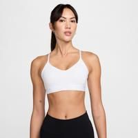 Nike Women/'s Df Indy Light Support Sports Bra, White/Stone Mauve, L