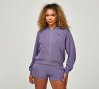 Nike Womens Chill Terry Full Zip Hoodie - Purple - Size S