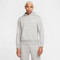 Nike Club Men's French Terry Pullover Hoodie - Grey - Cotton/Polyester