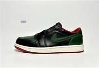 Nike Air Jordan 1 Low Retro OG Luxe Leather Premium Black Green Red UK Size 9
