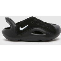 Nike black & white aqua swoosh Toddler sandals