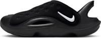 Nike black & white aqua swoosh Junior sandals