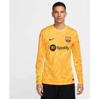 F.C. Barcelona 2024/25 Stadium Goalkeeper Men's Nike Football Replica Long-Sleeve Shirt - Yellow - Polyester