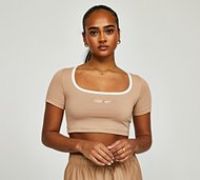 Nike Womens NSW Trend Square T-Shirt - Beige - Size S