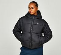 Nike Women/'s W Nsw Tf Synfl Nk Clsc Pfr Jacket, Black/White, L