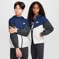 Nike Sportswear Windrunner Older Kids' Hooded Repel Jacket - Blue - Polyester