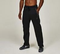 Nike Tech Men's Fleece Open-Hem Trousers - Black - Cotton/Polyester