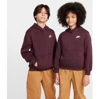 Nike Sportswear Club Fleece Older Kids' Pullover Hoodie - Red - Cotton/Polyester