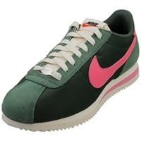 Nike Cortez Womens Fashion Trainers in Green Pink - 4.5 UK