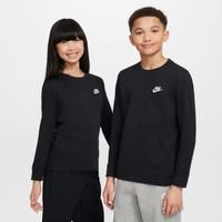 Nike Sportswear Older Kids' Long-Sleeve T-Shirt - Black - Cotton