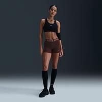 Nike Pro Leak Protection: Period Women's Mid-Rise 7.5cm (approx.) Biker Shorts - Brown - Polyester/Elastane