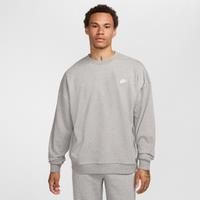 Nike Club Fleece Men's Oversized French Terry Crew - Grey - Cotton