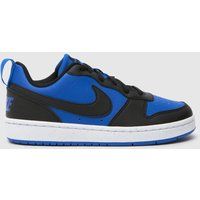 Nike Boys Court Borough Low Recraft Gs Sneaker, Game Royal Black White, 5 UK
