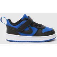 Nike black and blue court borough low recraft Boys Toddler trainers