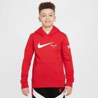Chicago Bulls Club Fleece Essential Older Kids' (Boys') Nike NBA Hoodie - Red - Cotton/Polyester