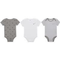 Nike E1D1 Baby (09M) Mix and Match Bodysuits (3-Pack) - Grey - Cotton