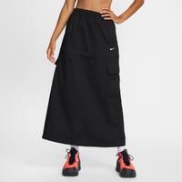 Nike Sportswear Essential Women's Mid-Rise Woven Cargo Midi Skirt - Black - Polyester/Cotton