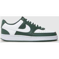 Nike court vision low trainers in white & green