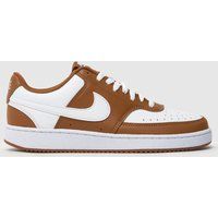 Nike Court Vision Low in White & Brown