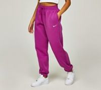Nike Womens Phoenix Fleece High Rise Oversized 2 Pant - Purple - Size S