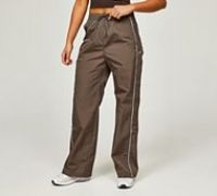 Nike Womens High-Waisted Woven Open-Hem Pant - Brown - Size S