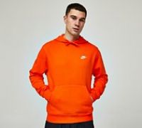 Nike Club Overhead Hoodie - Orange - Size XS