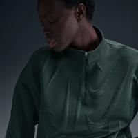 Nike Sportswear Collection Women's Oversized Cosy 1/4-Zip Logo Sweatshirt - Green - Polyester/Elastane